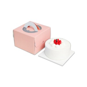 케이크박스(식품지/분홍색/1호)-CP