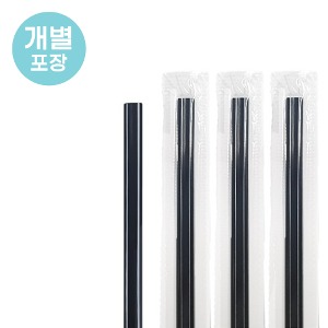 KS 커피스틱 18cm 비닐개별포장 검정